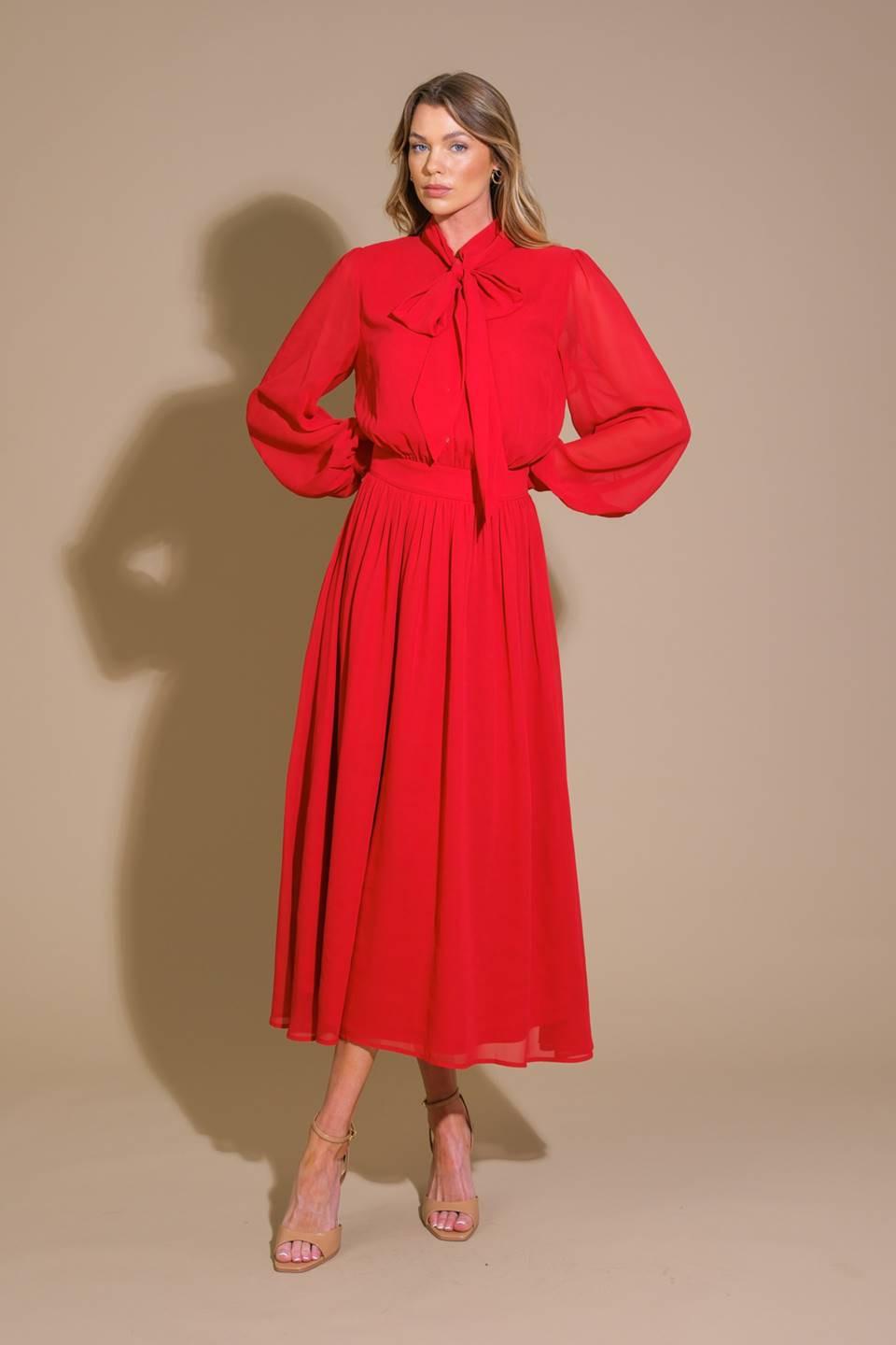 EXCEPTIONAL EXPRESSION WOVEN MIDI DRESS Flying Tomato