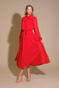 EXCEPTIONAL EXPRESSION WOVEN MIDI DRESS Flying Tomato
