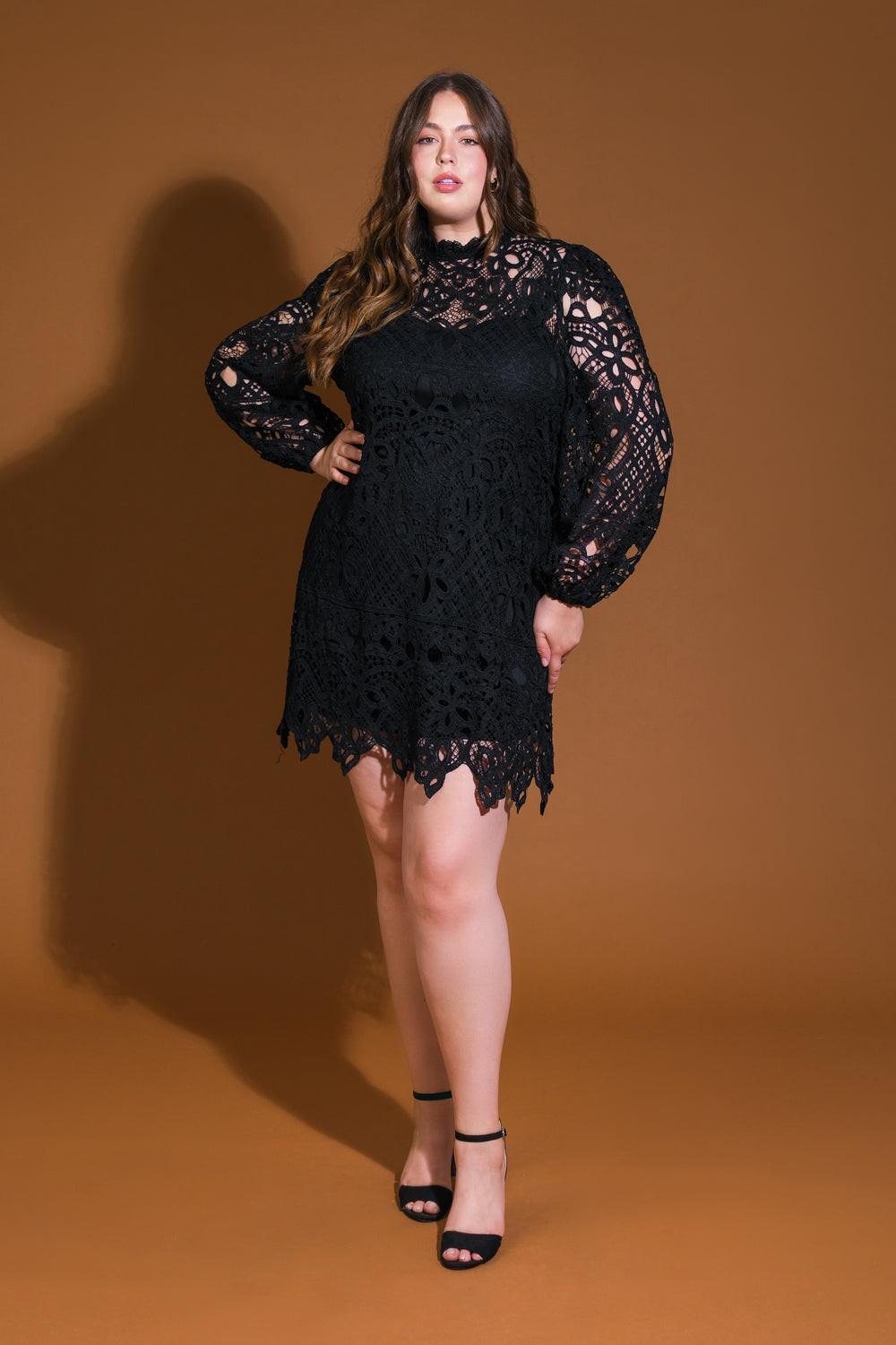GETTING STARTED WOVEN LACE MINI DRESS Flying Tomato