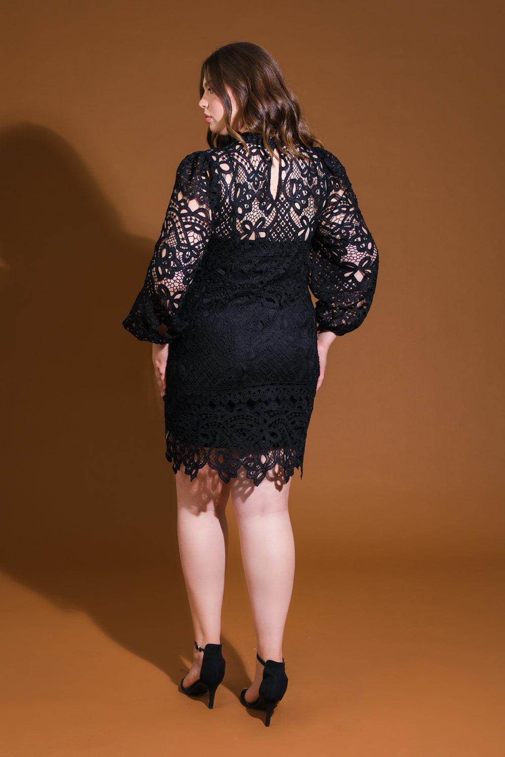 GETTING STARTED WOVEN LACE MINI DRESS Flying Tomato