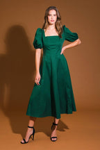 COLORS OF MY HEART WOVEN MIDI DRESS Flying Tomato