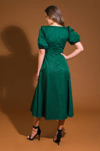 COLORS OF MY HEART WOVEN MIDI DRESS Flying Tomato
