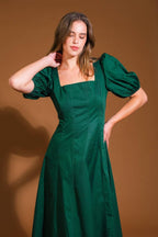 COLORS OF MY HEART WOVEN MIDI DRESS Flying Tomato