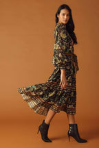 ALONG THE WAY WOVEN MIDI DRESS Flying Tomato