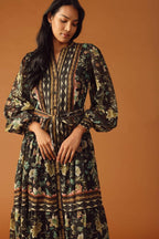 ALONG THE WAY WOVEN MIDI DRESS Flying Tomato