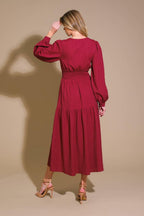 POSH PRESENCE WOVEN MIDI DRESS Flying Tomato