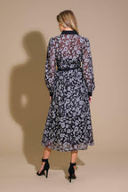 CAPTIVATING ALWAYS JACQUARD MIDI DRESS Flying Tomato