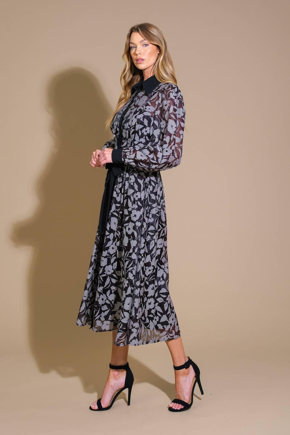 CAPTIVATING ALWAYS JACQUARD MIDI DRESS Flying Tomato