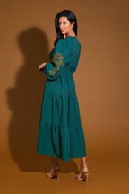 YOUNG LOVE WOVEN MIDI DRESS Flying Tomato