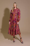FOREVERMORE WOVEN MIDI DRESS Flying Tomato