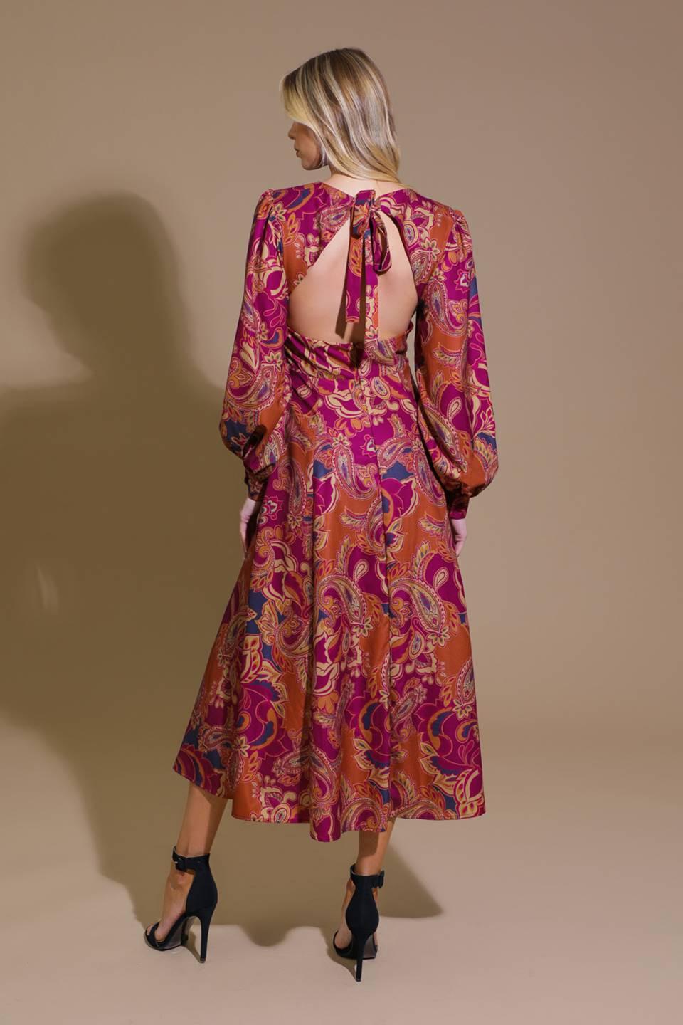 FOREVERMORE WOVEN MIDI DRESS Flying Tomato