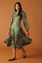 MOMENTS OF CLARITY WOVEN MIDI DRESS Flying Tomato