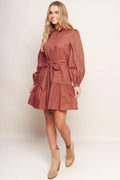 AESTHETIC POSE WOVEN MINI DRESS Flying Tomato