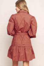 AESTHETIC POSE WOVEN MINI DRESS Flying Tomato