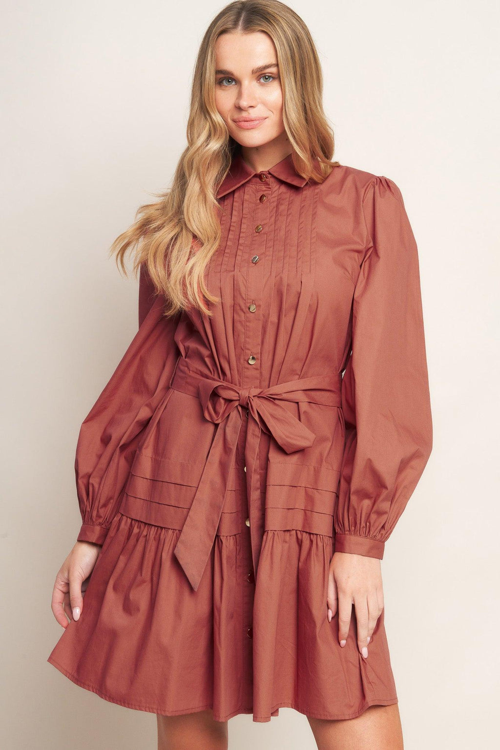 AESTHETIC POSE WOVEN MINI DRESS Flying Tomato