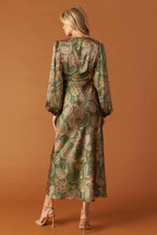 STICK SEASON WOVEN MIDI DRESS Flying Tomato