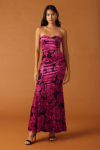 FALLING INTO PLACE VELVET MAXI DRESS Flying Tomato
