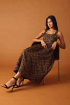 LOST IN TIME WOVEN MIDI DRESS Flying Tomato