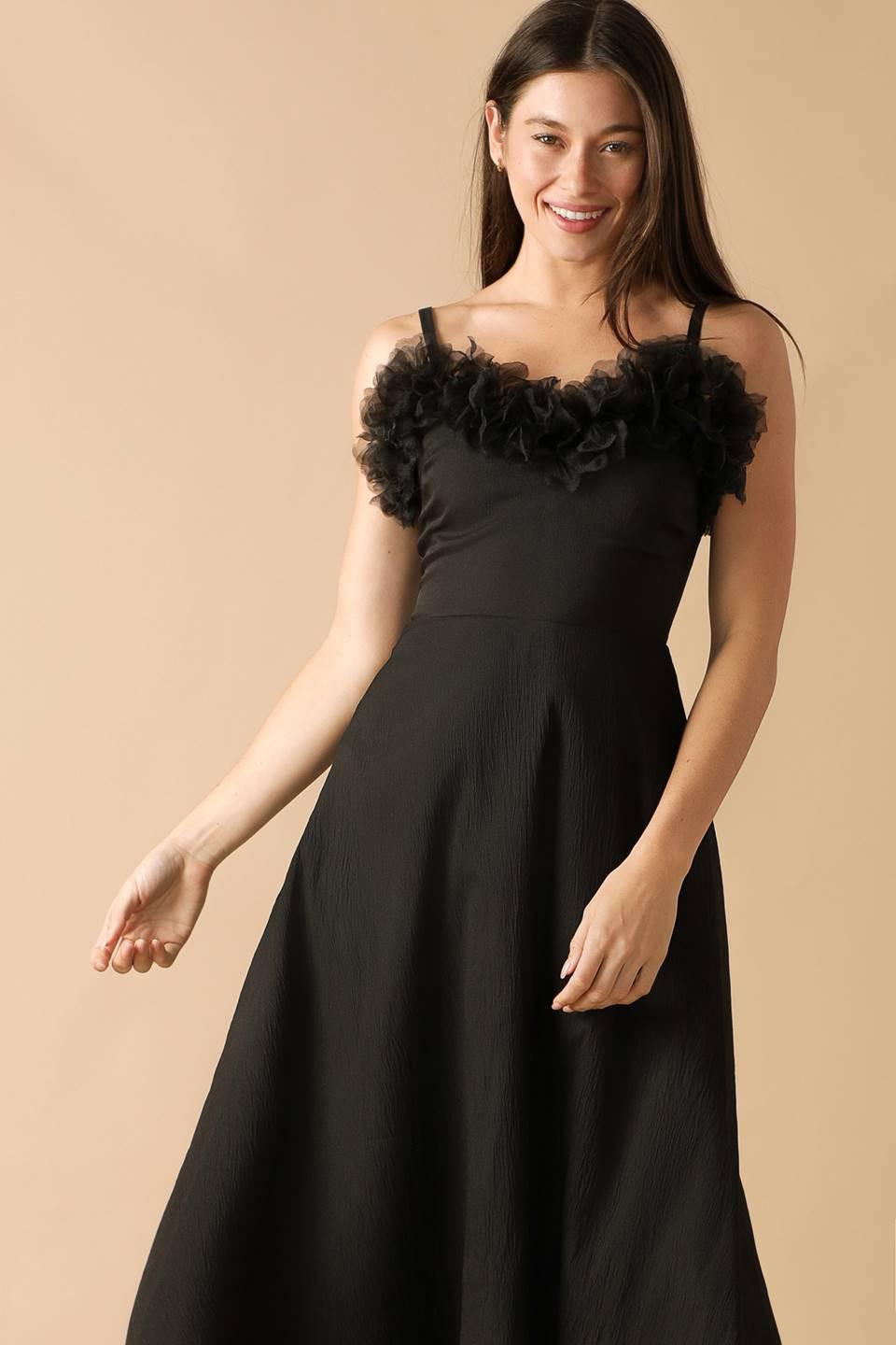 WHISPERING PINES WOVEN MIDI DRESS Flying Tomato