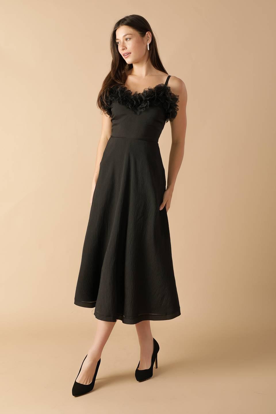 WHISPERING PINES WOVEN MIDI DRESS Flying Tomato