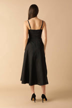 WHISPERING PINES WOVEN MIDI DRESS Flying Tomato