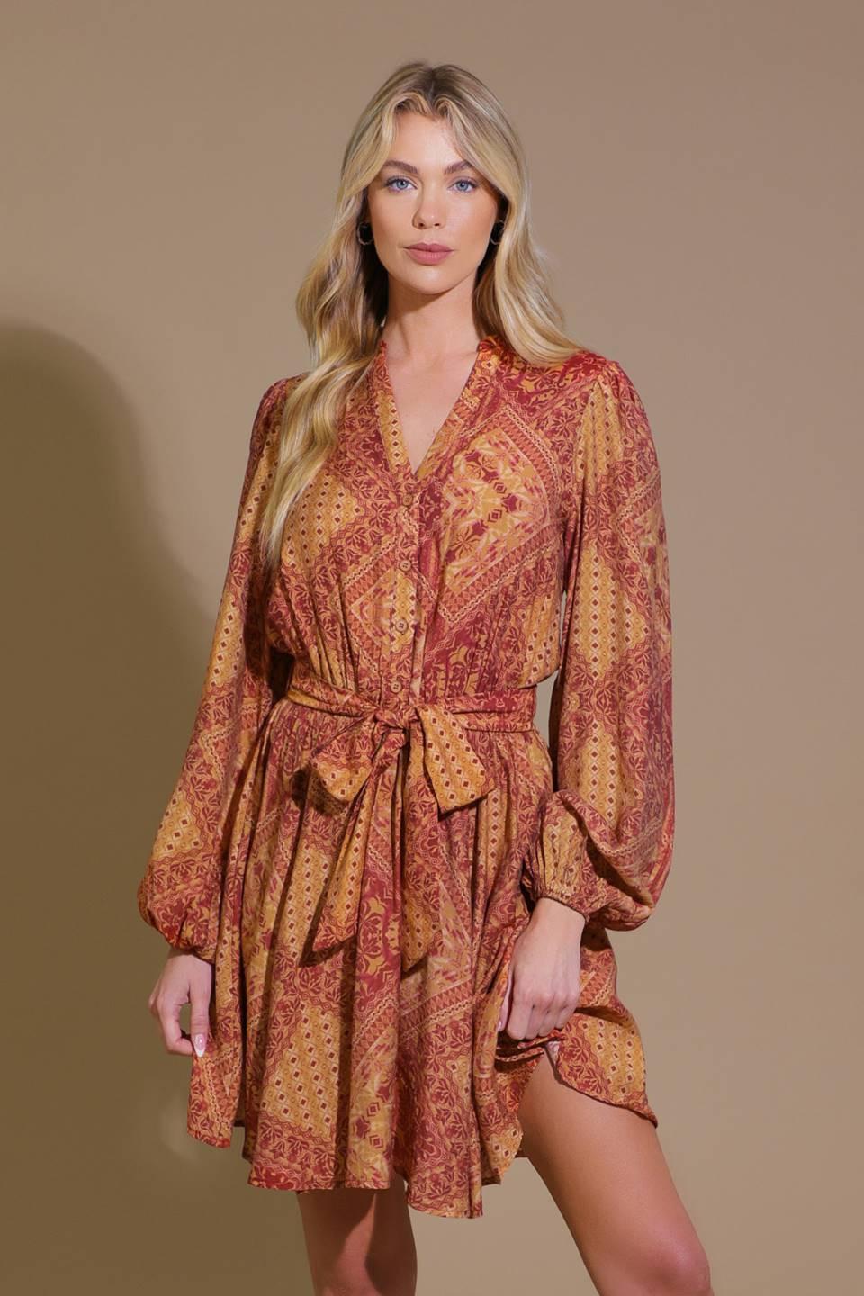 DEEPLY DELIGHTFUL WOVEN MINI DRESS Flying Tomato