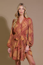 DEEPLY DELIGHTFUL WOVEN MINI DRESS Flying Tomato
