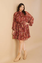 ARTISTIC ESSENCE WOVEN MINI DRESS Flying Tomato