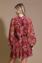 ARTISTIC ESSENCE WOVEN MINI DRESS Flying Tomato