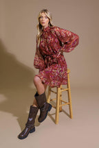 ARTISTIC ESSENCE WOVEN MINI DRESS Flying Tomato