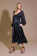LUMINOUS VIBES WOVEN MIDI DRESS Flying Tomato