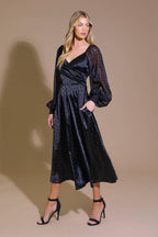 LUMINOUS VIBES WOVEN MIDI DRESS Flying Tomato