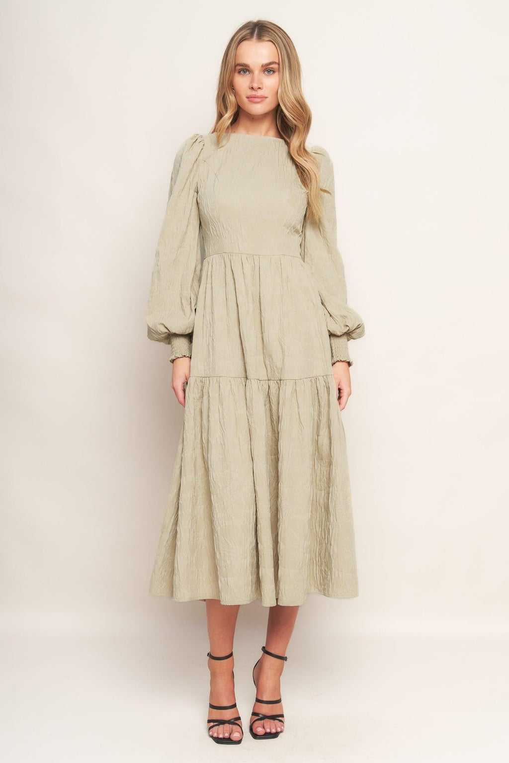 NEBULA NIGHTS WOVEN MIDI DRESS Flying Tomato