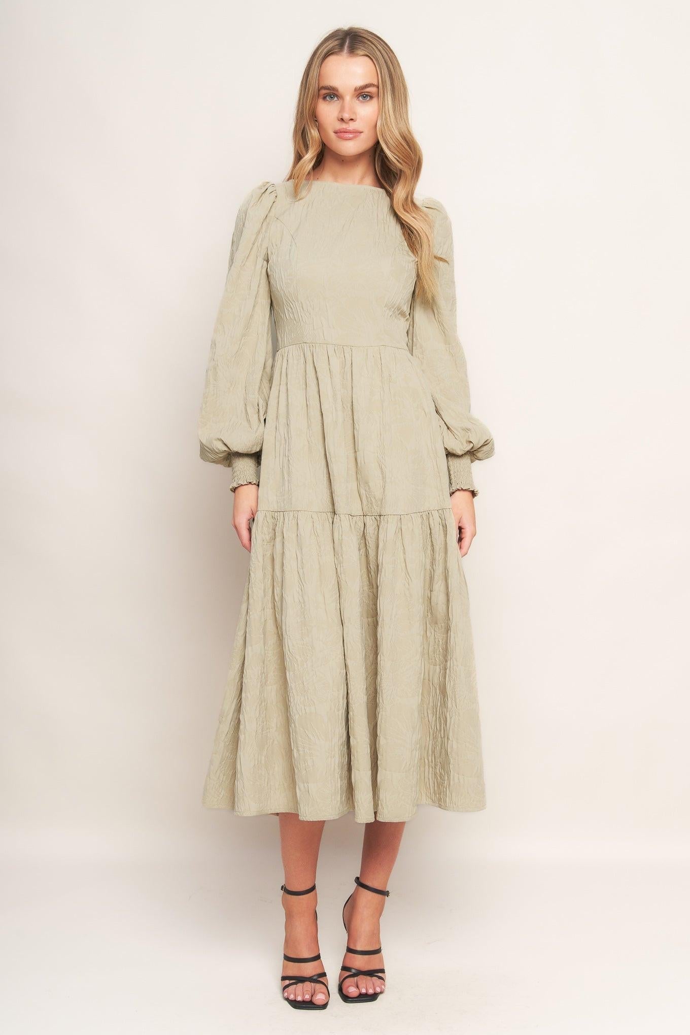 NEBULA NIGHTS WOVEN MIDI DRESS Flying Tomato