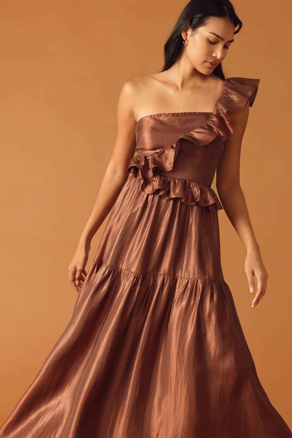 FIND THE ANSWER WOVEN MAXI DRESS Flying Tomato