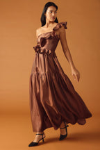 FIND THE ANSWER WOVEN MAXI DRESS Flying Tomato