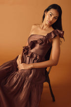 FIND THE ANSWER WOVEN MAXI DRESS Flying Tomato