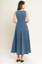STARS AHEAD DENIM MIDI DRESS Flying Tomato