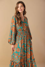 FLEETING FAUNA WOVEN MAXI DRESS Flying Tomato