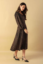 RUSTIC ALLURE WOVEN MIDI DRESS Flying Tomato