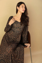 RUSTIC ALLURE WOVEN MIDI DRESS Flying Tomato