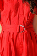 GLIMPSE IN TIME WOVEN MIDI DRESS Flying Tomato