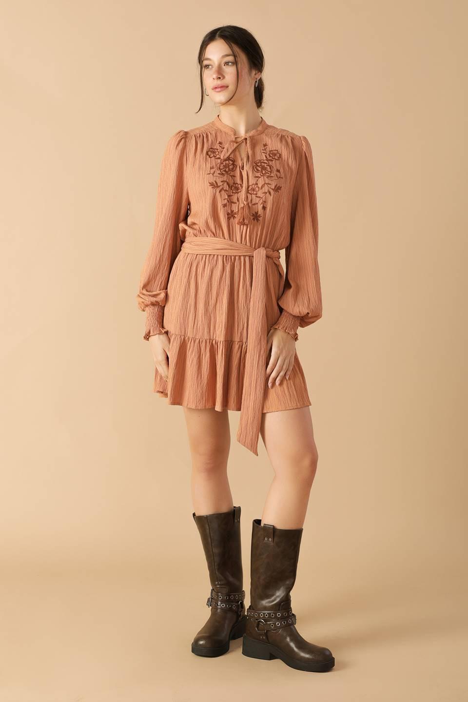 WANDERING MIND WOVEN MINI DRESS Flying Tomato