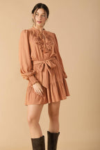 WANDERING MIND WOVEN MINI DRESS Flying Tomato