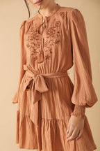 WANDERING MIND WOVEN MINI DRESS Flying Tomato