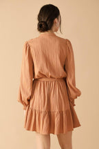 WANDERING MIND WOVEN MINI DRESS Flying Tomato