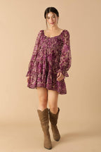 SERENE RADIANCE WOVEN MINI DRESS Flying Tomato