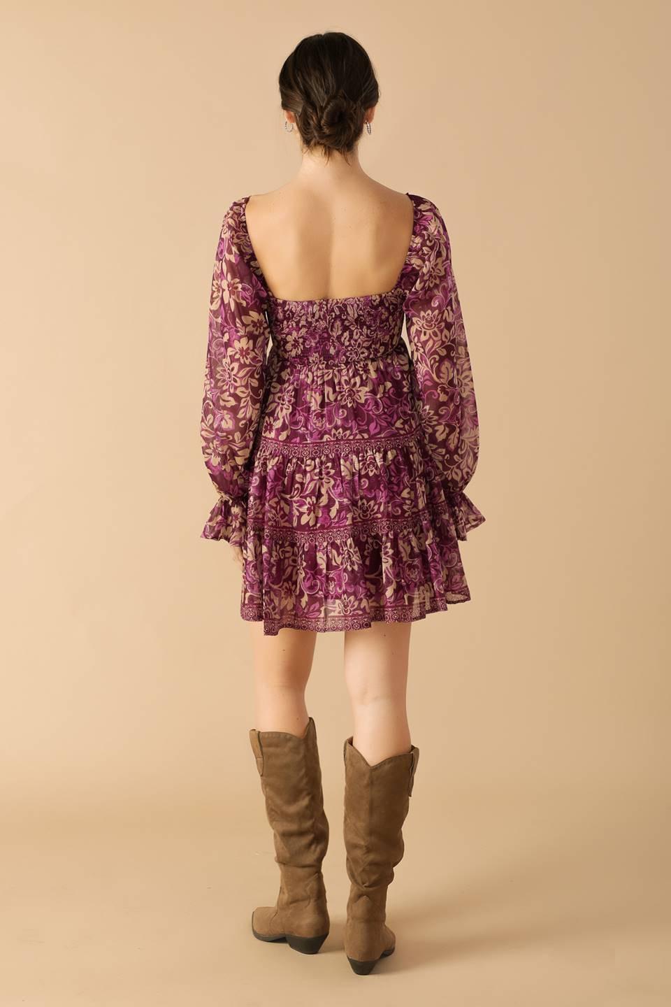 SERENE RADIANCE WOVEN MINI DRESS Flying Tomato