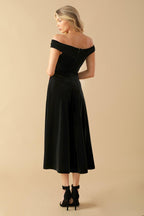BE THERE FOR YOU VELVET MIDI DRESS Flying Tomato