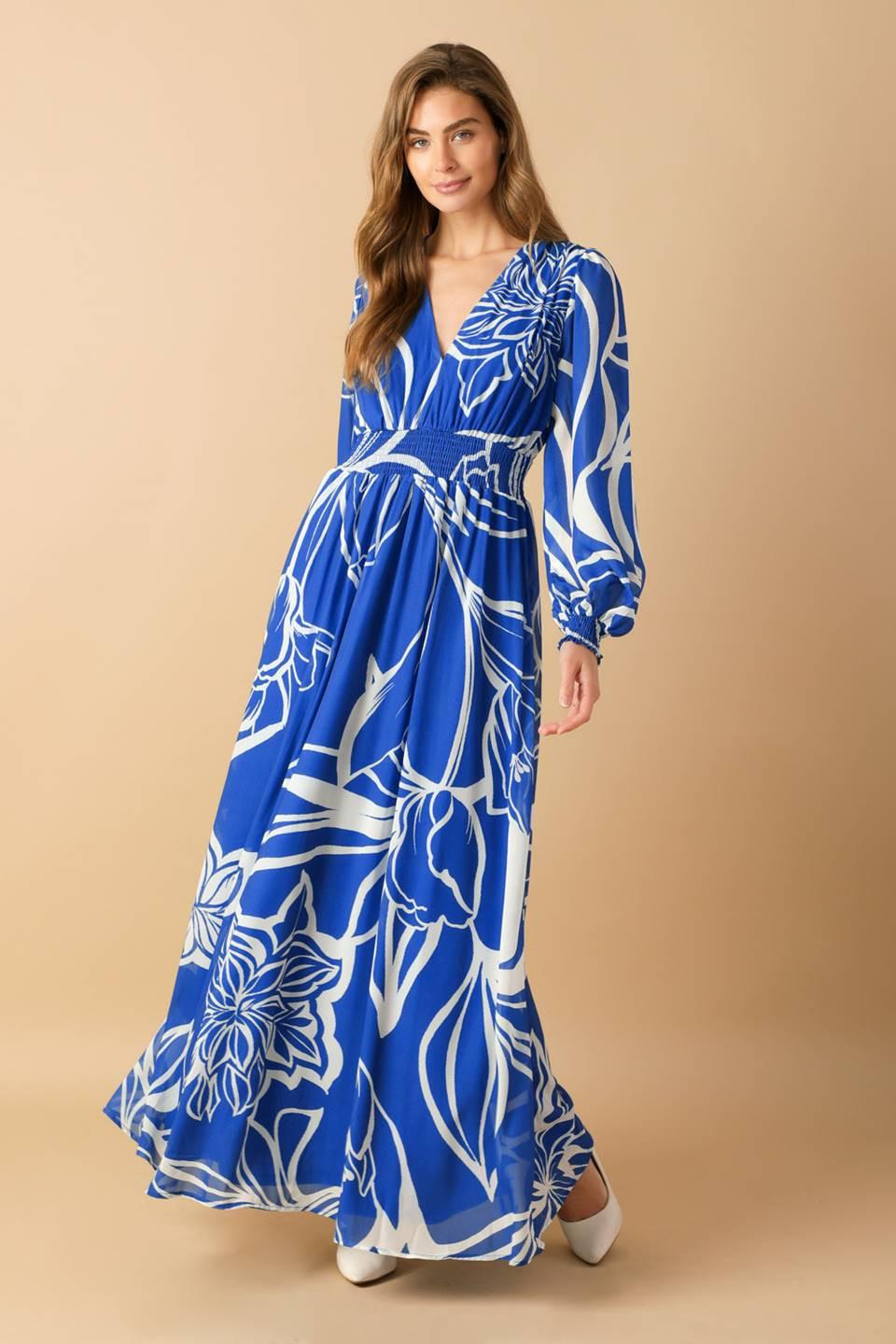 DANCING DEWDROPS WOVEN MAXI DRESS Flying Tomato